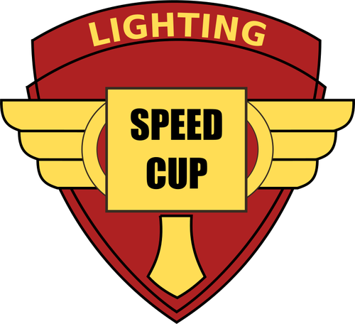 Belysning hastighet cup vektorbild