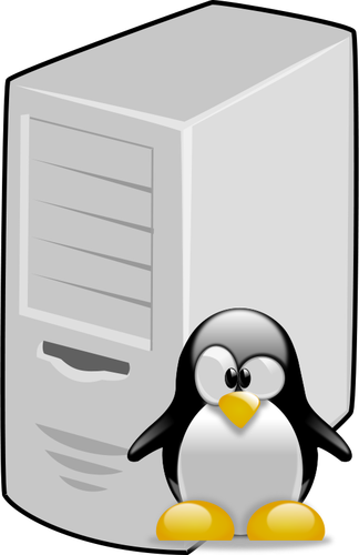 Linux サーバー ベクトル画像