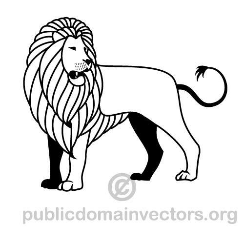 Grafika wektorowa lwa