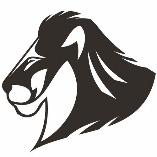 Lion silhouet glinsterende Clip Art