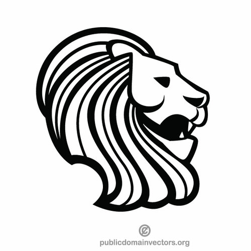 Lion silueta vector imagine