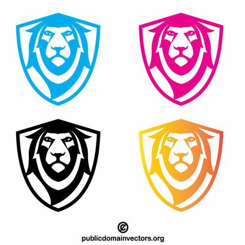 Logotype silhouette leone