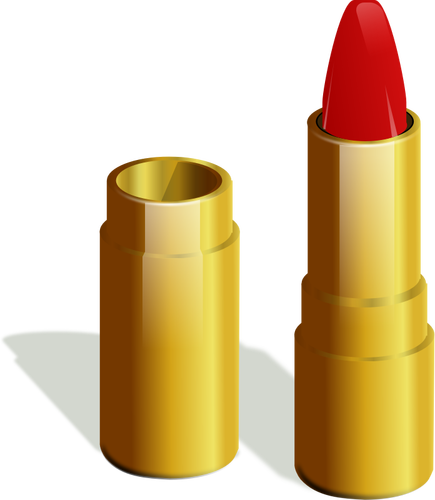 Gouden lippenstift vector afbeelding