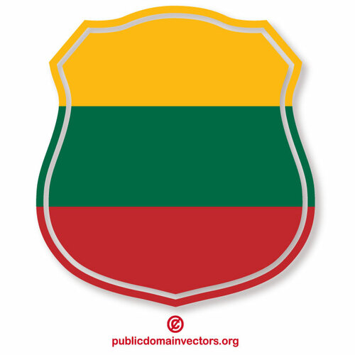 Lithuania flag heraldic shield