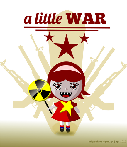 Dziewczynka gotowy do wojny