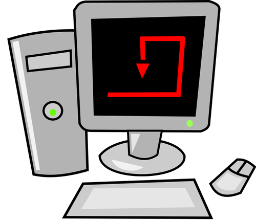 Персональный компьютер значок verctor графика вектор