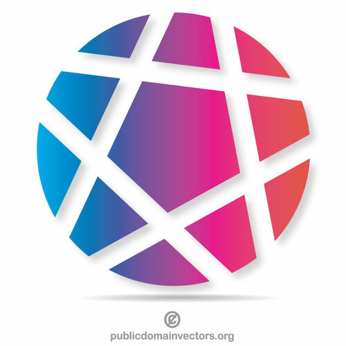 Conceptul de tip logo decupare circulară