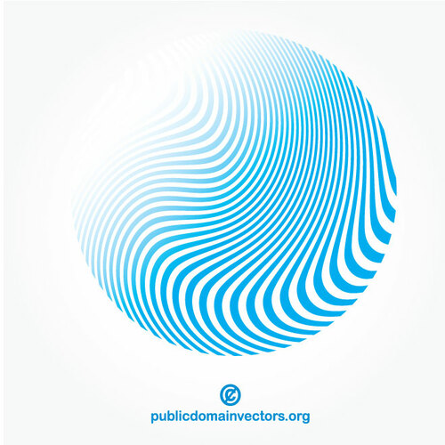 抽象的な青い円のロゴデザイン