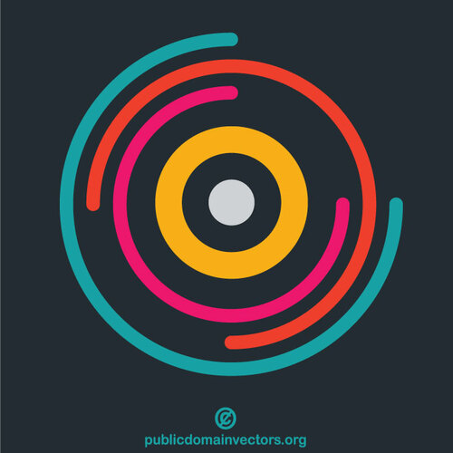 Logon suunnittelun värilliset ympyrät