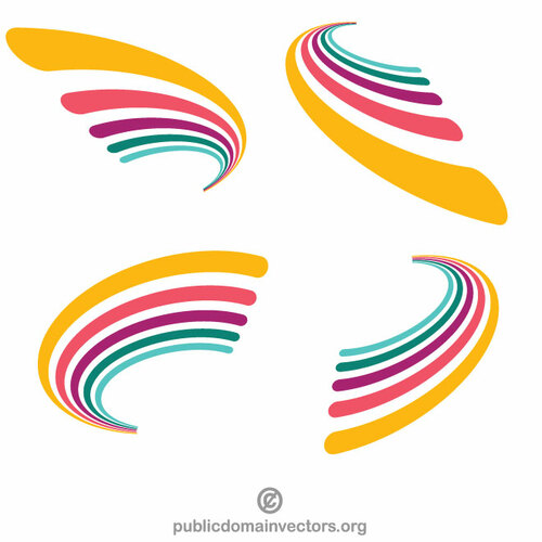 Farbige Streifen Logo-Konzepte
