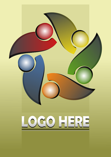 Vektor Klipart pastelové barevné logo myšlenky