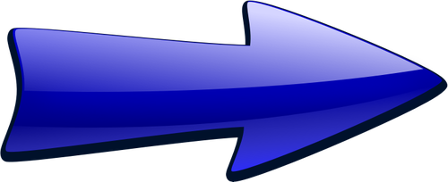 Freccia blu che punta illustrazione vettoriale giusta