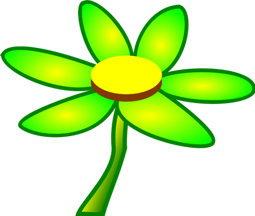 Clip-art vector de flor verde fresco