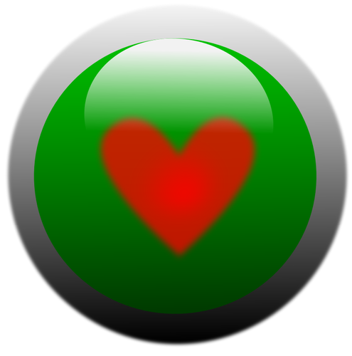Vektorgrafikk utklipp av hjerte-knappen