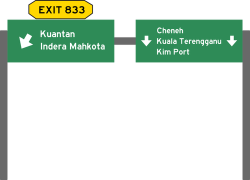 Malaysia expressway vägmärke