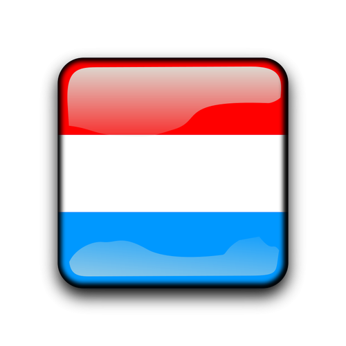Lüksemburg bayrağı vektör düğmesi