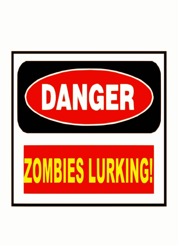 Zombies TAPI sign vector image
