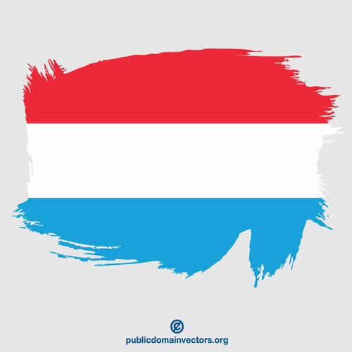 Bandeira nacional de Luxembourg pintada