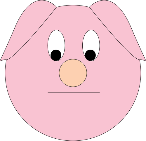 दु: खी सूअर का बच्चा वेक्टर चित्रण
