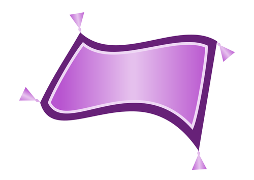 Clipart vectorial de alfombra mágica púrpura