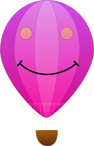 Lächelnd Rosa Ballon-Vektor-Bild