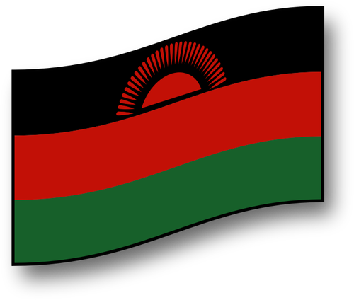 马拉维旗帜矢量图像