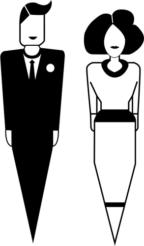 Mann und Frau Symbole