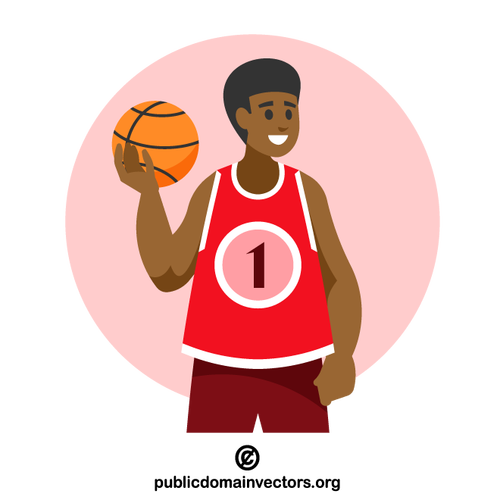 Jugador negro de baloncesto