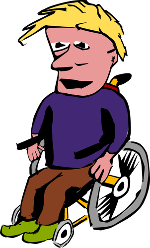 Homem em cadeira de rodas