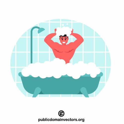 Muž se koupe