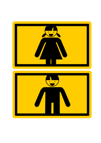 Homem e mulher sinal