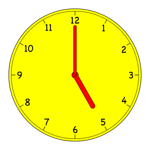 Immagine vettoriale orologio analogico