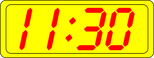 Relógio digital display vector clip-art