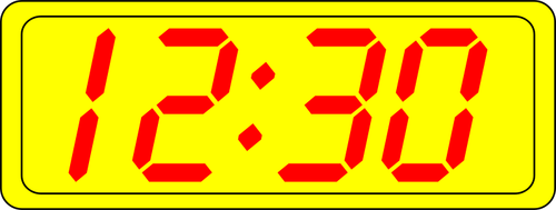 Ilustração em vetor display relógio digital