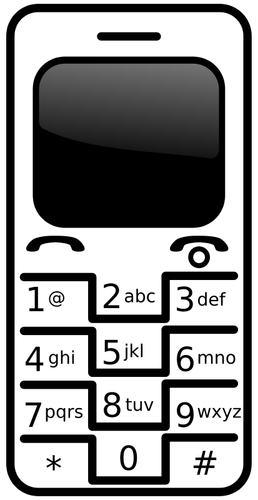 Imagen vectorial simple teléfono celular