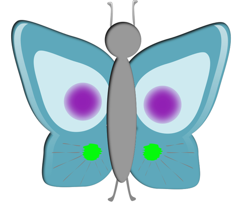 Blå sommerfuglbildet