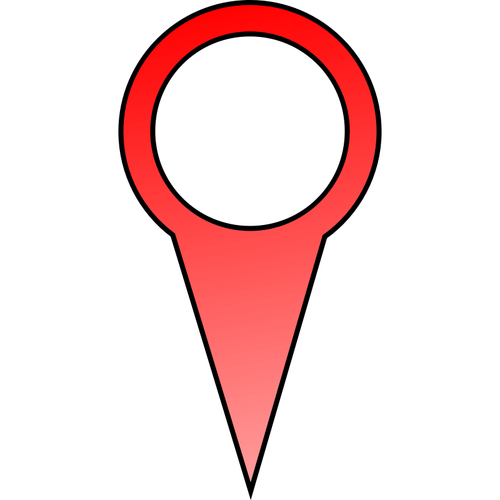 Imagen vectorial pin rojo