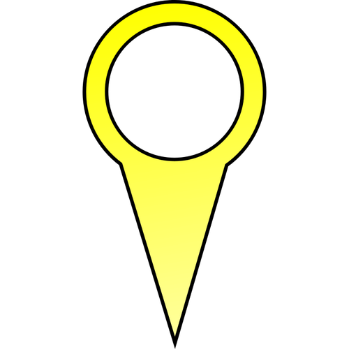 Gele pin vector afbeelding