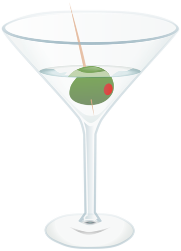 Lasillinen Martini-cocktailvektorigrafiikkaa