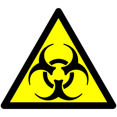 Biohazard vector semn de avertizare