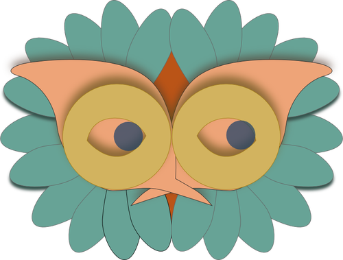 Immagine di uccello maschera vettoriale