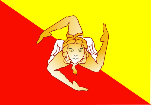 Siciliano bandera vector de la imagen