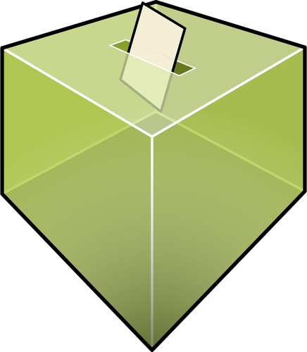 Transparent election voting box vector illustration