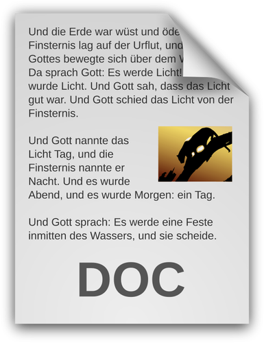 Almanca bir metnin belge simgesi