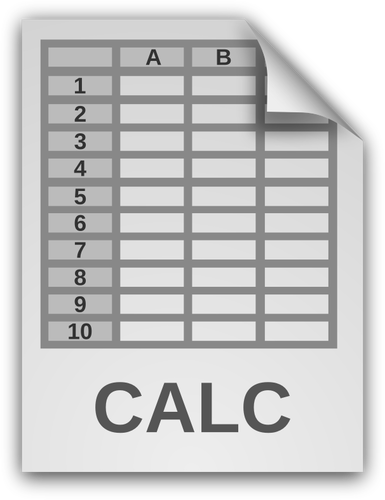 Icona del documento di foglio di calcolo