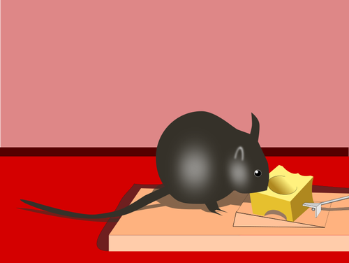 Armadilha de queijo com um rato