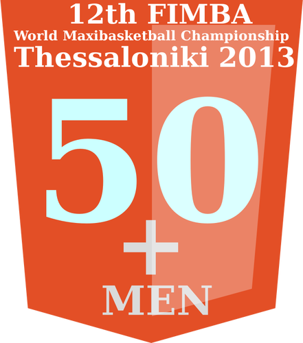 50 + FIMBA Campionatul logo-ul ideea vector imagine