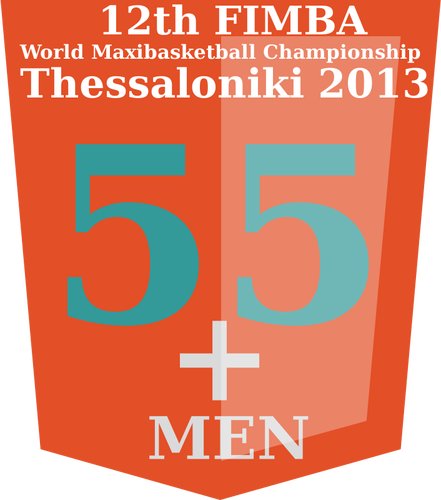 55 + FIMBA championship logo idea illustrazione vettoriale