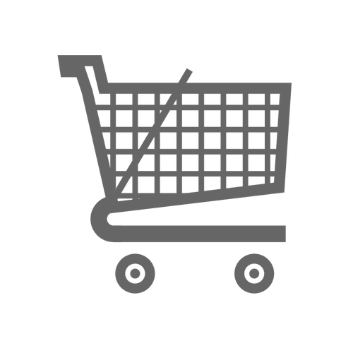 Supermarkt trolley koffer vector teken