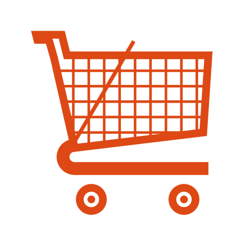 Supermarket vozíku vektorové ikony